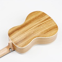 Deviser UK-24-60 24" Concert Ukulele Spruce Top Zebrawood Back/Sides Maple Neck Rosewood Fretboard Matte Finish Factory Direct
