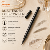 Crayon à sourcils liquide 4 pointes imperméable OEM sous marque privée, stylo à sourcils 3D naturel longue tenue, maquillage des yeux précis, vente en gros