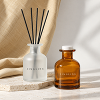 Flacon diffuseur de parfum en verre vide de luxe 50ml 100ml 150ml 200ml 250ml Ambre Givré Transparent pour Aromathérapie et Parfum d'Intérieur Vente en Gros