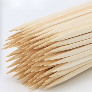 Cho Kebab <span class=keywords><strong>BBQ</strong></span> Nướng Hot Dog Kẹo Táo Gậy Nhiệm Vụ Nặng Nề Vuông Tre Shish Kabob Xiên Cho Nướng - Product Image 4