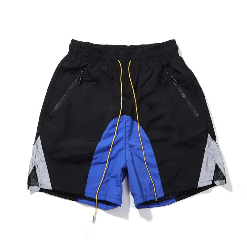 2022 Custom Nylon Shorts 3M Reflective Drawstring Streamer Men's Fashion Shorts Fitness Shorts