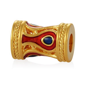 Accesorio de pulsera con cuentas de oro macizo de 24 quilates, accesorios y componentes de joyería de gama alta de fortuna redonda Micro dura única - Product Image 1