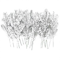 24 brins de sapin artificiels givrés durables de 27 cm, aiguilles de pin vertes, décorations d'arbre de Noël, épicéas d'hiver