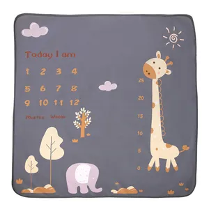 Chống-trượt Milestone New Thời Trang Polyester lộn xộn chơi Mat bảo vệ highchair Splat Mat bé tã thay đổi lớp phủ chống trượt sàn mat