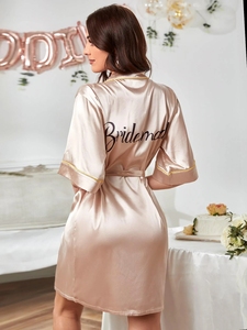 Robe de luxe en Satin pour femmes, en dentelle, ceinturée, demoiselle d'honneur, Robes en soie personnalisées pour femmes, vente en gros - Product Image 6