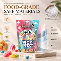 Sacs d'emballage alimentaire flexibles personnalisables pour bonbons, sachets souples à fond plat pour aliments