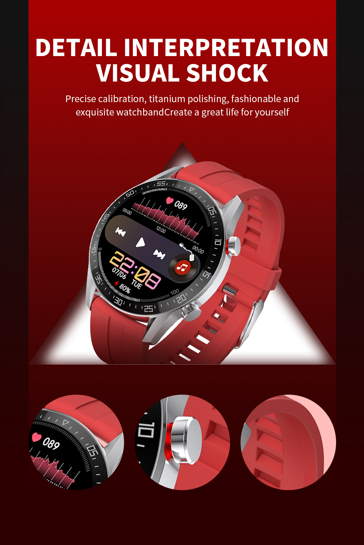 Hot selling product SK7 plus 1.3 HD Screen IP68 Waterproof BT Calling round watch ECG monitoring AI intelligent speech PK L21
