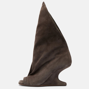 Sandalias de Verano con Punta Abierta de Ante, Botines de Tacón Alto con Plataforma, Botas Cortas Sexys para Mujer con Corte en V - Product Image 6