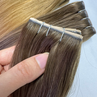 Extensions de cheveux 100% naturels, trame papillon Genius Weft avec trou, cheveux humains Remy, trame papillon double drawn