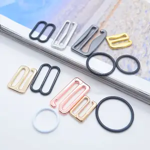 Alloy Bra Strap Adjuster Badeanzug Ring und Slider und Haken Unterwäsche Zubehör Schnalle Umwelt freundliche Damen unterwäsche 100St