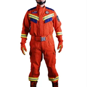 Uniforme de sauvetage de lutte contre l'incendie combinaison de sauvetage de pompier chemises et pantalons de feu Bomberos y trajes de rescate