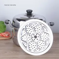 Yolecen Fabricant Épaissie En Acier Inoxydable Vapeur Pot Double Trois Couches Simple Double Panier pour Soupe Autres Aliments Cadeau