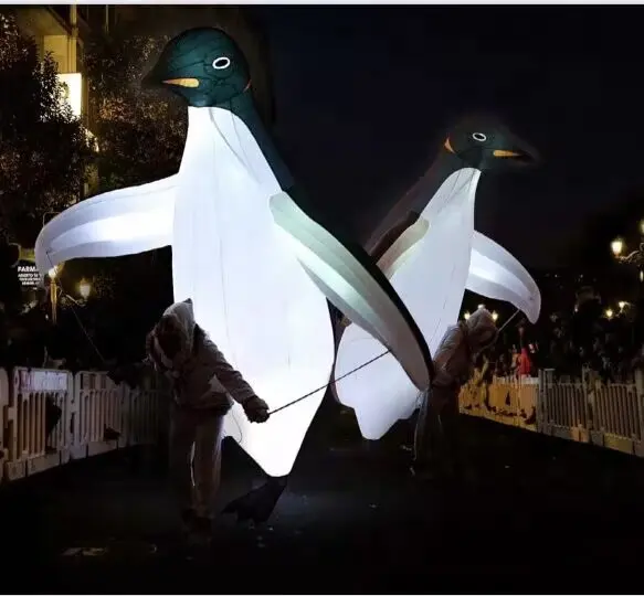 3.5 m adult control inflatable penguin puppet for rave parade party ideas