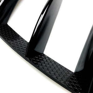 Amp-Z Rear Bumper Canards For Mercedes-Benz A-Class W176 A200 A260 Piano Black Carbon Fiber Texture Sports Style - Product Image 3