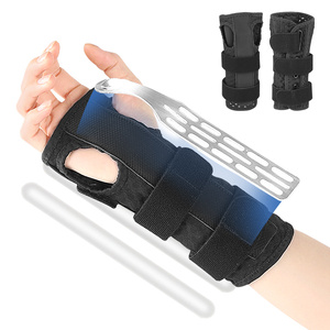 Yeni Ayarlanabilir Bilek Desteği Çıkarılabilir Alüminyum Atel Nefes Alabilen File Kompresyon Bandı Avuç İçi Desteği Spor Bilek Sabitleyici - Product Image 4