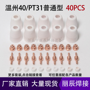 Juego de 40 piezas de boquillas, electrodos y protectores para corte por plasma Wenzhou 40A PT31 - Product Image 5