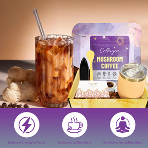 กาแฟสำเร็จรูปคอลลาเจนเห็ดรวมถึง Chaga สำหรับการมุ่งเน้นทางจิตใจการเพิ่มกาแฟบวกข้อต่อผมและการสนับสนุนสุขภาพผิว - Product Image 2