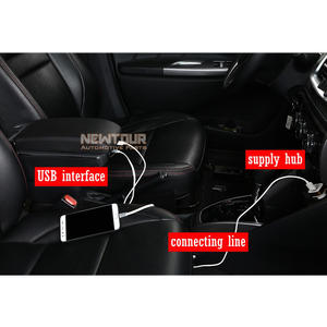 Accoudoir universel rétractable avec porte-gobelet, accessoire de voiture, nouvelle collection, à double couche, avec chargeur d'interface USB, rétractable, pour <span class=keywords><strong>grand</strong></span> <span class=keywords><strong>espace</strong></span> - Product Image 3