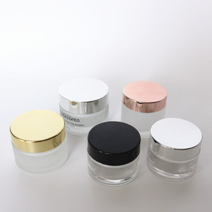 Lọ Thủy Tinh 50Ml Lọ Kem Mỹ Phẩm Thủy Tinh Trong Suốt 50G Có Nắp Nhôm Màu Vàng Hồng - Product Image 6