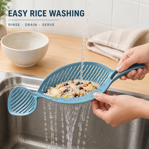 Passoire à riz PP écologique, compatible lave-vaisselle, avec crochet de suspension, multifonctionnelle, antidérapante, pour la préparation culinaire - Product Image 5