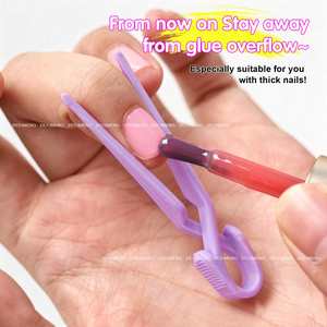 10 pièces <span class=keywords><strong>pince</strong></span> anti-déversement de positionnement des ongles loin de la colle renversée pour la <span class=keywords><strong>peau</strong></span> qui se chevauche et les lits d'ongles larges outil auxiliaire d'art des ongles - Product Image 2