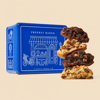 Boîte en fer blanc rectangulaire personnalisée pour biscuits, qualité alimentaire, grande capacité, pour bonbons et emballage cadeau, vente en gros
