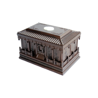 Urna de Madera de Ébano Personalizada, Ataúd Pequeño, Caja Resistente a la Humedad, 200/220 Pulgadas Cúbicas, Diseños Personalizables para Uso Funerario en Cementerios