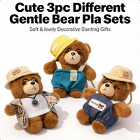 Porte-clés Ours en Peluche Mignon avec Lunettes, Tenue Personnalisée, Breloque de Sac en Peluche Douce, Pendentif Ours en Peluche pour Sac à Dos, Décoration de Sac, Cadeau