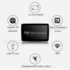 Sistema de Entretenimiento Trasero para Auto, Monitor de Reposacabezas, Reproductor Multimedia para Auto, Android 8G HD de 8 Núcleos, WIFI, Bluetooth para Mercedes Benz - Product Image 5