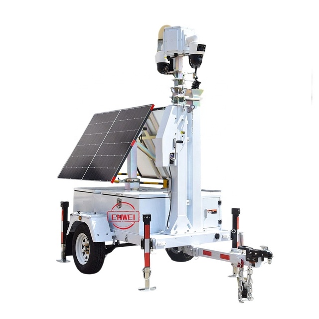 Off-Grid Solar-Powered Surveillance Trailer Mobile CCTV Trailer for Construction and Emergency Sites