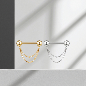 Xinfocus nuevo diseño de moda <span class=keywords><strong>Piercing</strong></span> <span class=keywords><strong>cadena</strong></span> colgante pezón <span class=keywords><strong>Piercing</strong></span> 14G joyería de acero inoxidable <span class=keywords><strong>Piercing</strong></span> de moda para Mujeres Hombres - Product Image 3