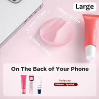 Étui de téléphone magnétique flexible personnalisé avec support pour baume à lèvres et miroir de maquillage, en silicone TPU, étui portable pour rouge à lèvres pour les voyages des femmes