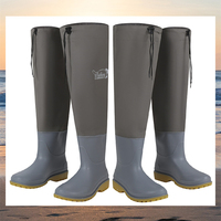 ALPINE GLOBE XY-004 Pantalon de pêche unisexe pour adulte, imperméable, motif uni, résistant à l'usure, en Taslan respirant, mi-corps