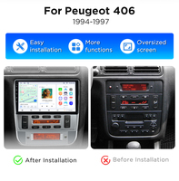 Radio Junsun con Carplay y Android Auto Inalámbrico para Peugeot 406 1994-2005, Reproductor de DVD para Auto, Unidad Principal, Multimedia, GPS, Navegación, RDS, DSP, FM