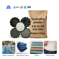 Poudre de nano tourmaline en minéral non métallique noir et blanc pour le traitement de l'eau de purification de l'air de bâtiment de mur de peinture