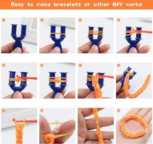 Wholesale Bulk 600 PCS Colorful Loom Bands Bracelet Making Kit Craft DIY Rubber Band Woven Bracelet Weaving Jewelry Making <b>Toys</b> - Product Image 6