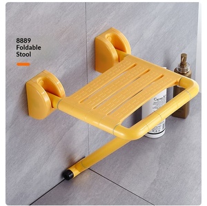 HEWEI Sedile <span class=keywords><strong>Doccia</strong></span> Moderno Quadrato in Acciaio Inox Cromato, Montaggio <span class=keywords><strong>a</strong></span> Parete, Ecologico, Pieghevole, Antiscivolo in ABS, Colore Personalizzabile - Product Image 5