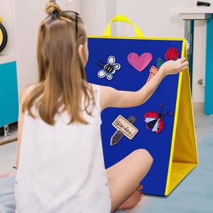 Foldable Double Sided Flannel Board Kids Free Standing Felt Letter Board Glossy Educational Toys Resources Bag Included - Product Image 4