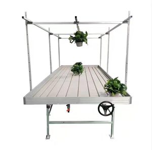 Tables et plateaux d'inondation directs d'usine lit de culture hydroponique épissure agricole flux de reflux banc roulant pour serre commerciale - Product Image 1
