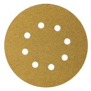 Yellow Sanding Disc 225mm 7 Inch Hook and Loop Gold Sanding Disc Aluminum <b>Oxide</b> Dry Use Abrasive Sand Disc for Automotive - Product Image 3