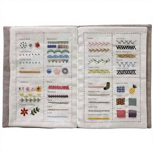 Kit de Broderie et Couture : Livre de Motifs, Tissu en Lin, Organisateur d'Aiguilles, Ensemble de Couture Manuelle DIY <span class=keywords><strong>pour</strong></span> Débutants – Idéal Cadeau - Product Image 2