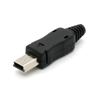 Conector Macho Mini USB 2.0 Tipo A de 10 Pines con Cubierta de Plástico para Bricolaje