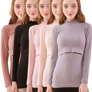 <span class=keywords><strong>Ropa</strong></span> de otoño para mujeres embarazadas, Tops de algodón puro, Pijamas de <span class=keywords><strong>lactancia</strong></span> postparto, camisa de otoño e invierno - Product Image 1