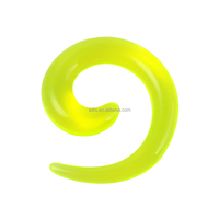 Coloré Acrylique Spirale Corps Piercing Civière Expander Étirement Plug Escargot Oreille Cône