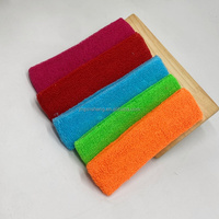 Bandeau élastique réutilisable antidérapant unisexe en coton et flanelle pour le sport, le yoga, le spa, le lavage du visage, la gym, la course, l'exercice et le démaquillage