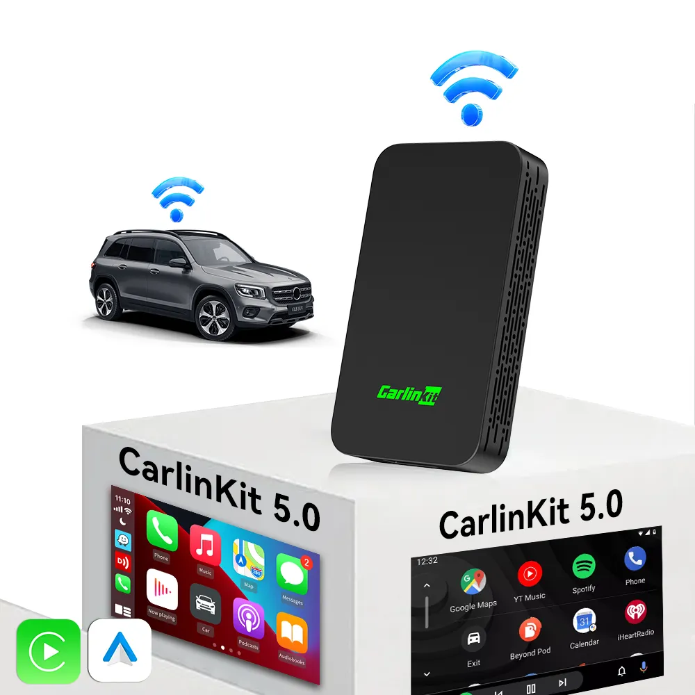 Oem OdmマルチメディアカースマートボックスプレイAndroid Auto Wired to Ai Box Carlinkit Wireless Carlink50 Dongle Carplay for Apple