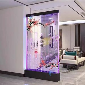 Office lobby decor bubble water acrylic wall with RGB remote controller LED light water bubble wall panel with LED light - Product Image 4