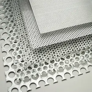 Pantalla de aluminio, hojas de malla metálica perforada, malla de perforación con agujeros de micras, fabricantes de metal