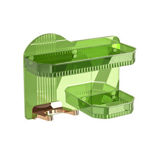 Étagère murale de rangement pour sèche-cheveux de salle de bain, étagères de présentation en plastique, articles ménagers - Product Image 2