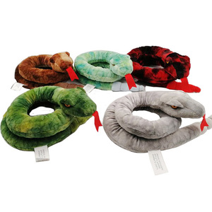 بيع بالجملة OEM/ODM هدايا إبداعية بشعار مخصص ألعاب قطيفة محاكاة حيوانات ثعبان خشخيشة - Product Image 3